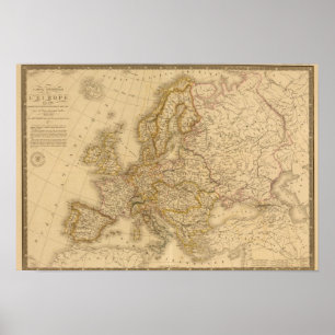 Poster Europe en 1789