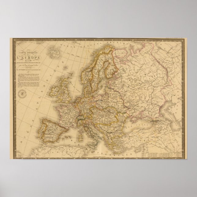 Poster Europe en 1789 (Devant)