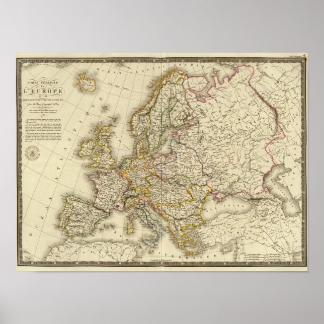 Poster Europe en 1789 (Devant)