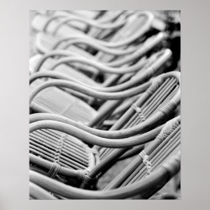 Poster Europe, Espagne, Majorque. Chaises de café, Palma