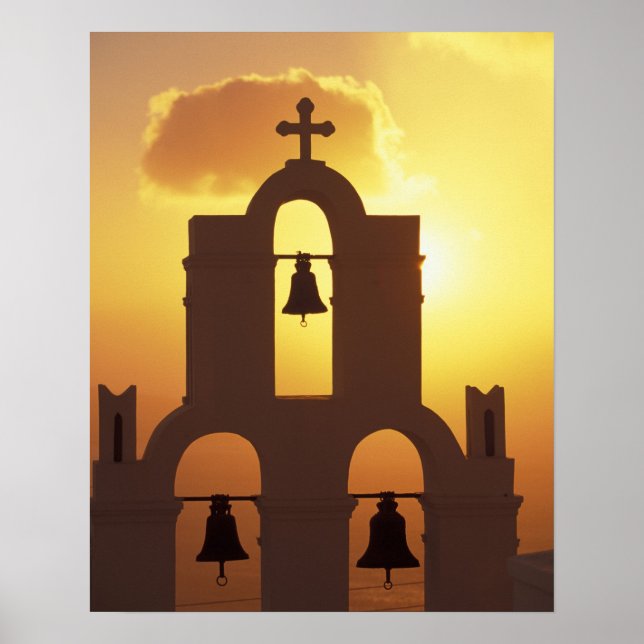 Poster Europe, Grèce, îles Cyclades, Santorin, (Devant)