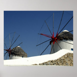 Poster Europe, Grèce, Mykonos.