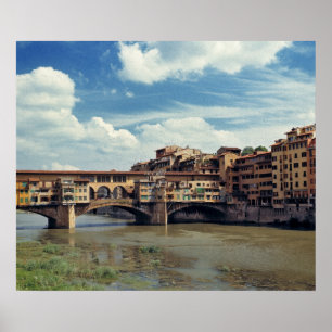 Poster Europe, Italie, Florence. Le Ponte Vecchio