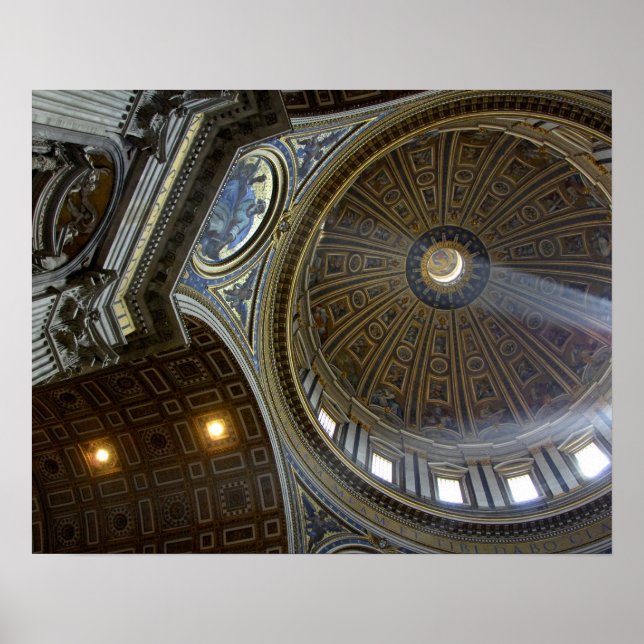Poster Europe, Italie, Rome. Basilique Saint-Pierre (alia (Devant)