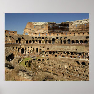 Poster Europe, Italie, Rome. Le Colosseum (aussi connu so