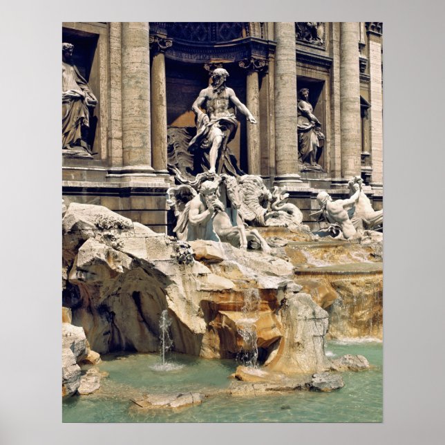 Poster Europe, Italie, Rome. Pièces jonchent le bas du (Devant)