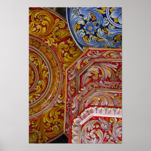 Poster Europe, Italie, Sicile, Taormina. Traditionnel 2