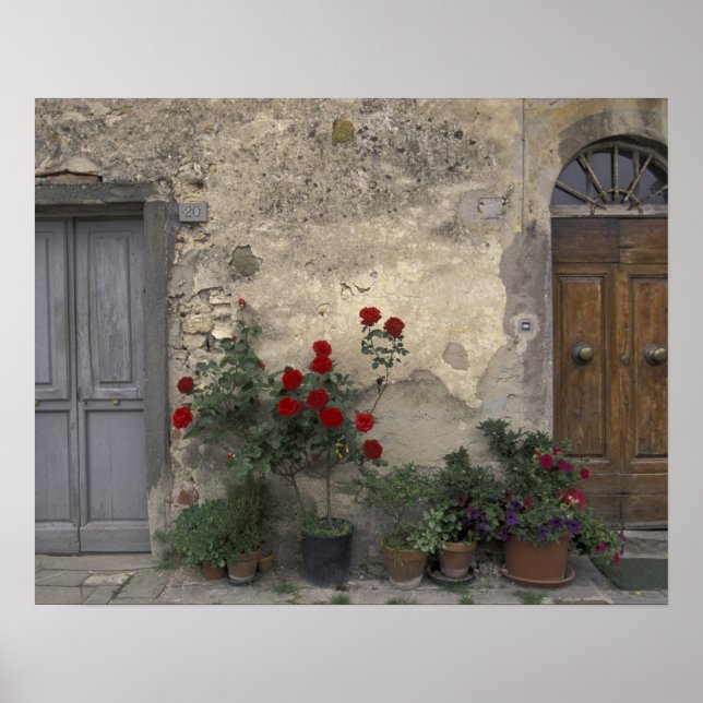 Poster Europe, Italie, Toscane, Chianti, porte toscane ; (Devant)