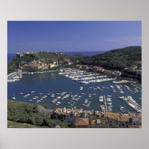 Poster Europe, Italie, Toscane, Porto Ercole, Vue de