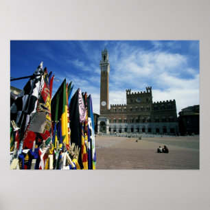 Poster Europe, Italie, Toscane, Sienne. Piazza del