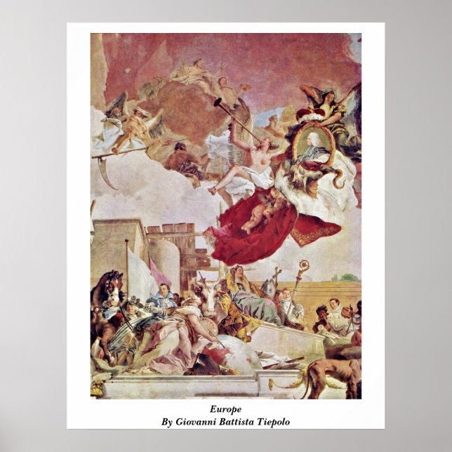 Poster Europe Par Giovanni Battista Tiepolo (Devant)