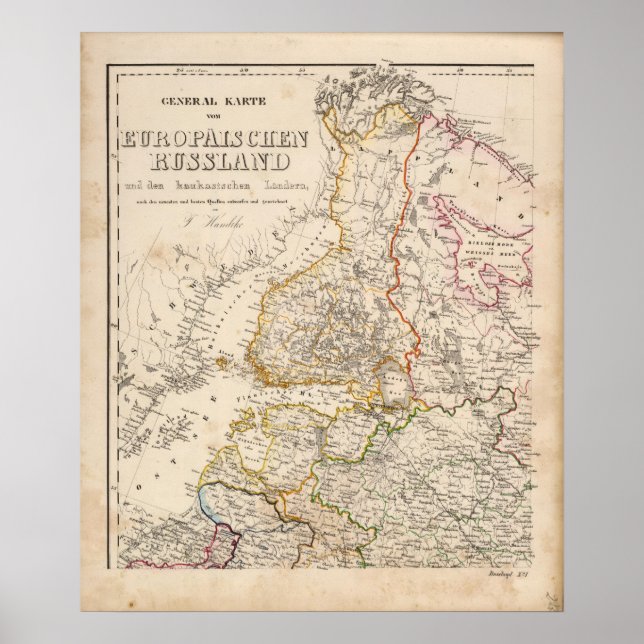 Poster Europe, Russie, Finlande (Devant)