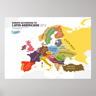 Poster Europe Selon les Latino-Américains