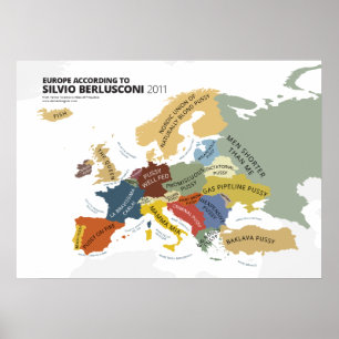 Poster Europe selon Silvio Berlusconi
