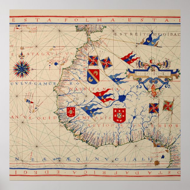 Poster Europe Vintage Map (Devant)
