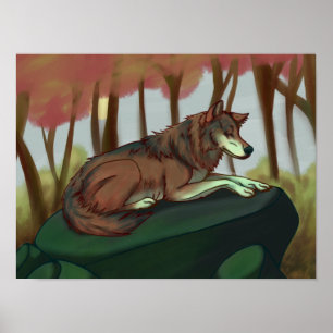 Poster European Wolf