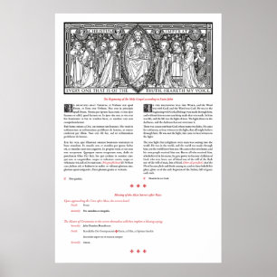 Poster Evangile post-messe et bénédiction des Serveurs po