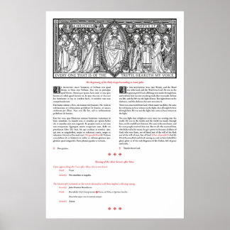 Poster Evangile post-messe et bénédiction des Serveurs po