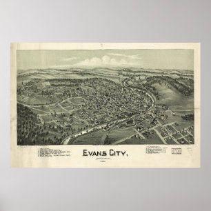 Poster Evans City, Pennsylvanie (1900)