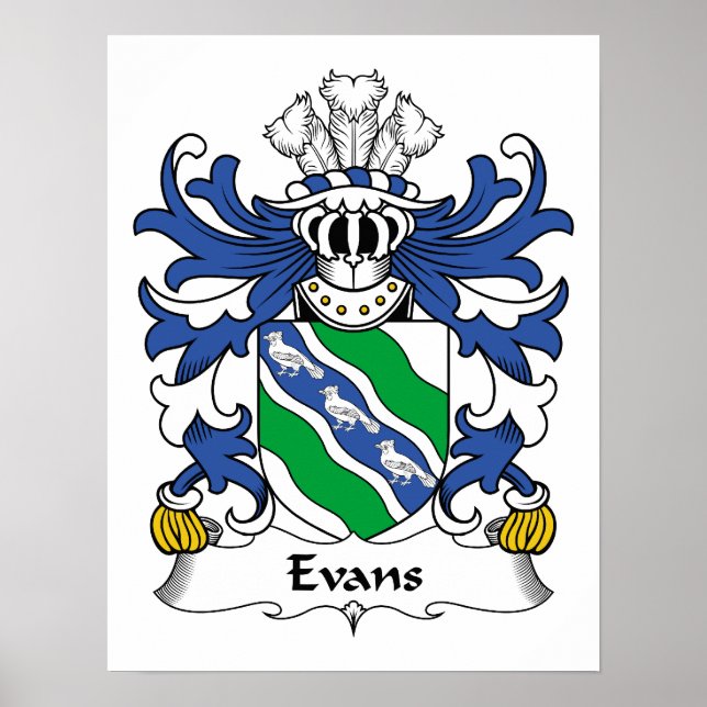 Poster Evans Family Crest (Devant)