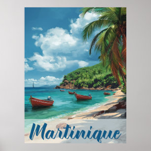 Poster Evasion au paradis : Martinique Vacances Vintages