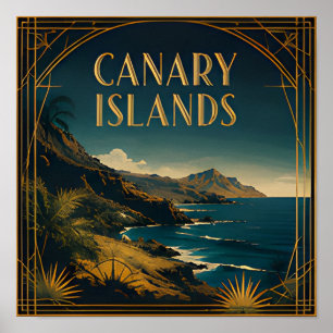 Poster Évasion côtière de minuit aux îles Canaries