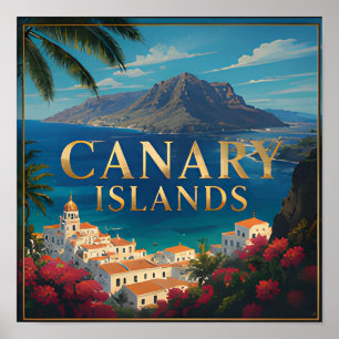 Poster Évasion Côtière des Îles Canaries Vues Tropicales