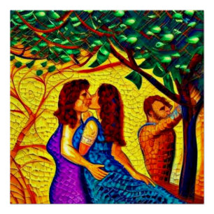 Poster Eve et ami avec Adam