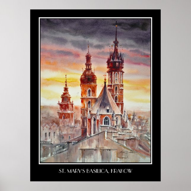Poster EVE Peint Cracovie, Pologne Vieille Ville (Devant)