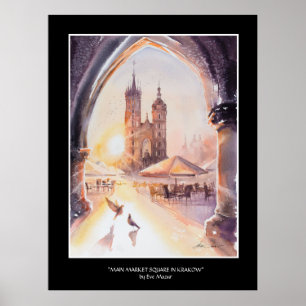 Poster EVE Peint Cracovie Vieille Ville