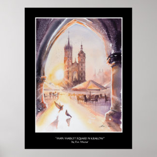 Poster EVE Peint Cracovie Vieille Ville