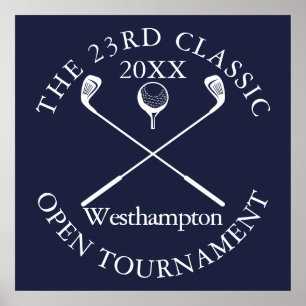 Poster Événement Classique de Tournoi de Golf Panneau Ble