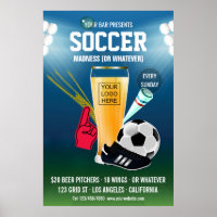 Événement de football au bar ajouter un logo