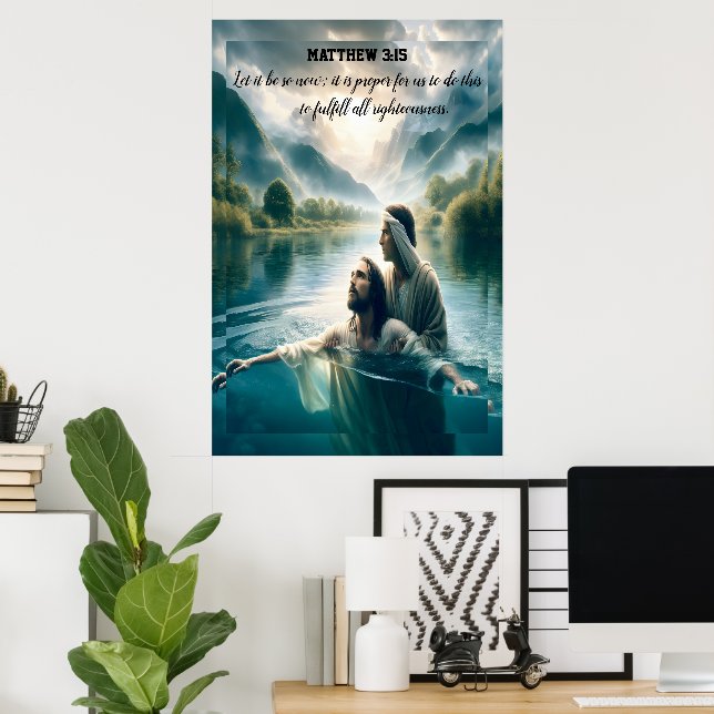 Poster Evénement du baptême sacré de Jésus-Christ (Bureau à domicile)