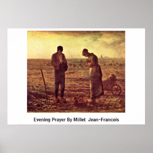 Poster Evening Prayer By Millet (Ii) Jean-Francois