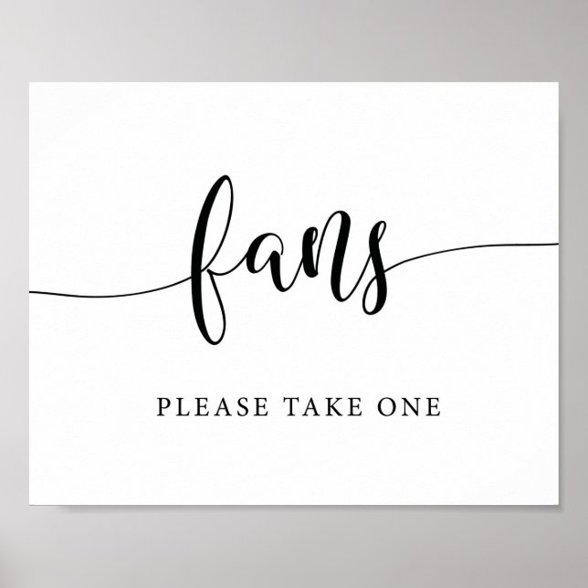 Poster Éventails de mariage rustiques, veuillez en prendr (Devant)