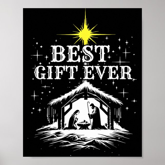 Poster Ever Christmas Cool Jesus Nativity Scene Christian (Devant)