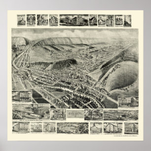 Poster Everett, PA Carte panoramique - 1905