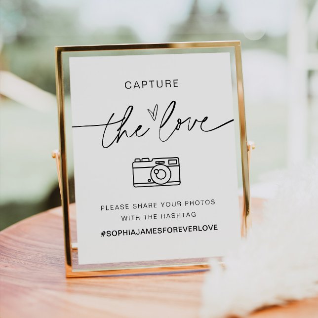 Poster EVERLEIGH Capturez Le Hashtag Mariage d'amour (Créateur téléchargé)