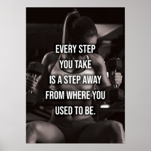 Poster Every Step You Take - Women's Workout Motivational