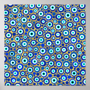 Poster Evil Eye Charm Pattern