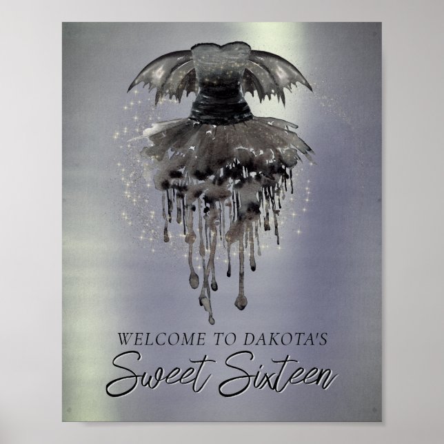 Poster Evil Fairy Gown | Rocher noir gothique (Devant)