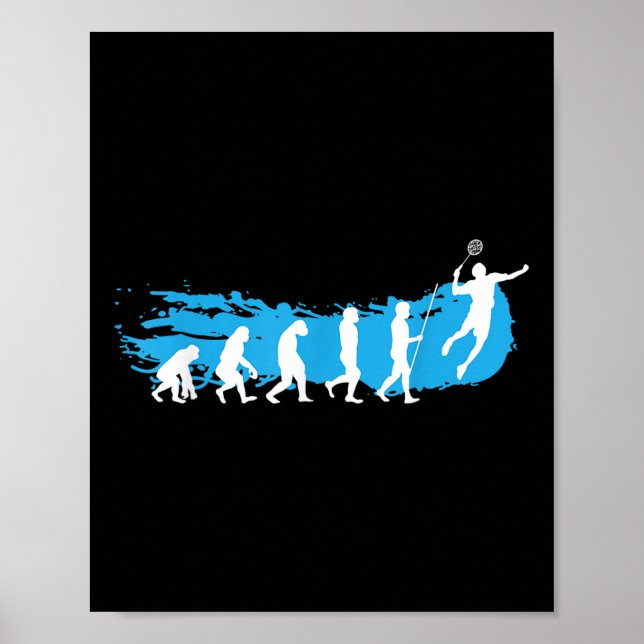 Poster Évolution Badminton _ Shuttle _ Joueur de Badminto (Devant)