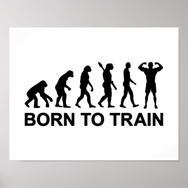 Poster Evolution Bodybuilding né train (Devant)