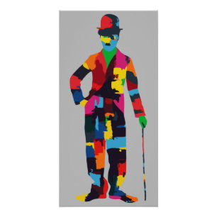 Poster Évolution colorée de la comédie Vintage