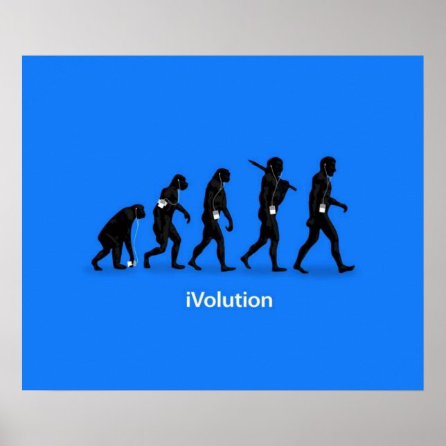 Poster Évolution de Ape à Man avec iPod (Devant)