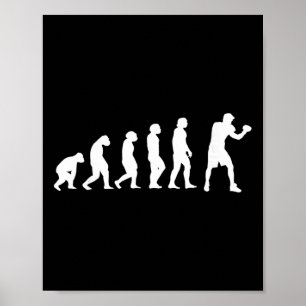 Poster Évolution de boxe kickboxing Combat de boxe Boxeur