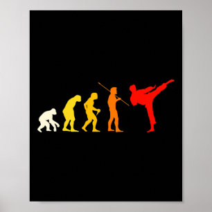 Poster Évolution de karaté cadeau de kung fu Shotokan art