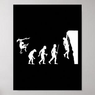 Poster Évolution de l'escalade de l'homme 