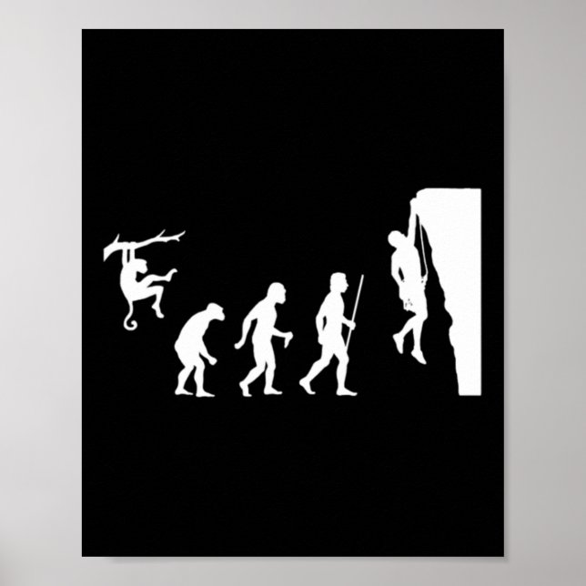 Poster Évolution de l'escalade de l'homme  (Devant)